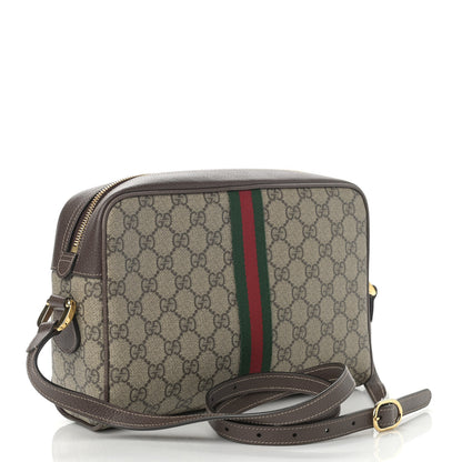 Gucci GG Supreme Monogram Web Small Ophidia Shoulder Bag Brown 3 of 14