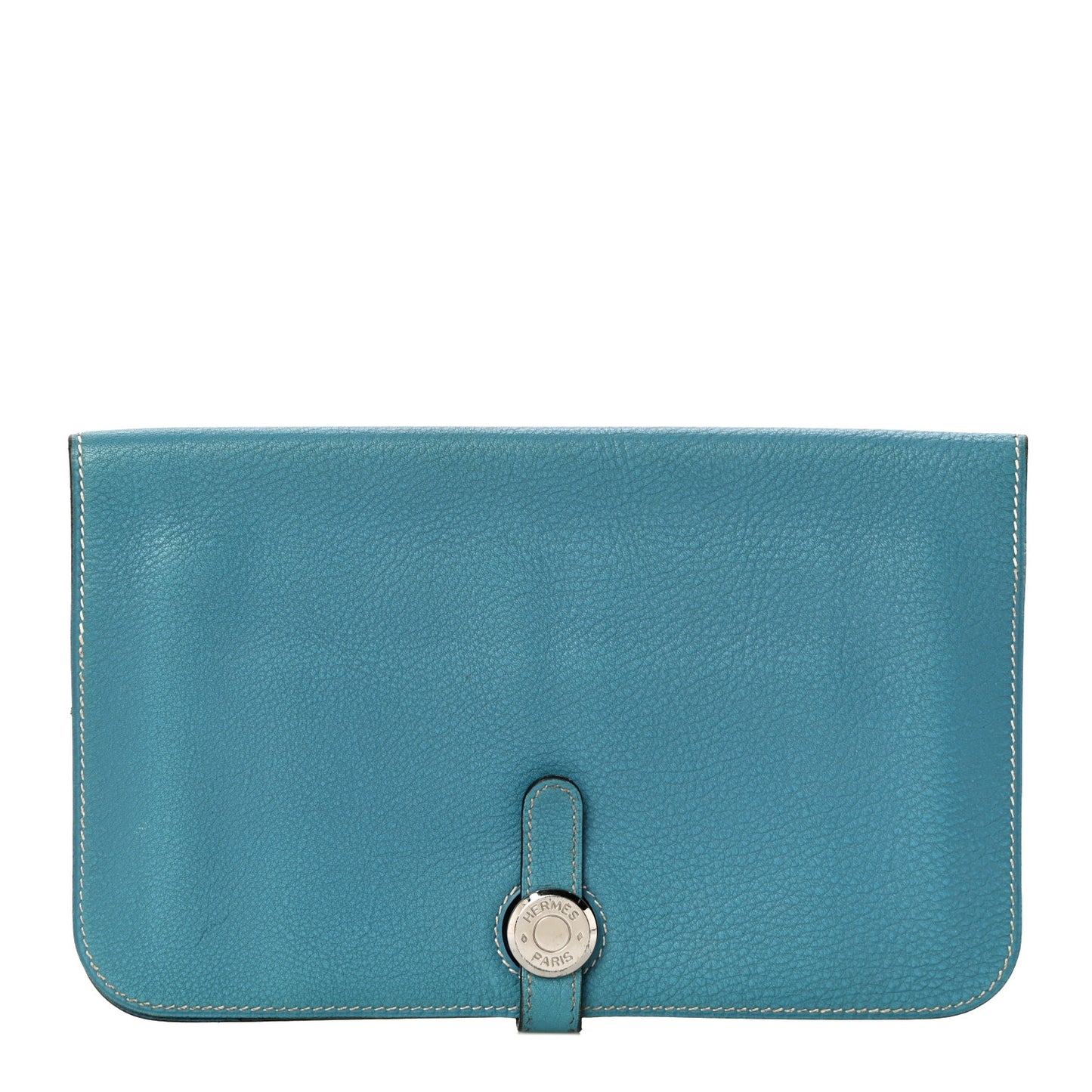 Togo Dogon Duo Wallet Blue Jean