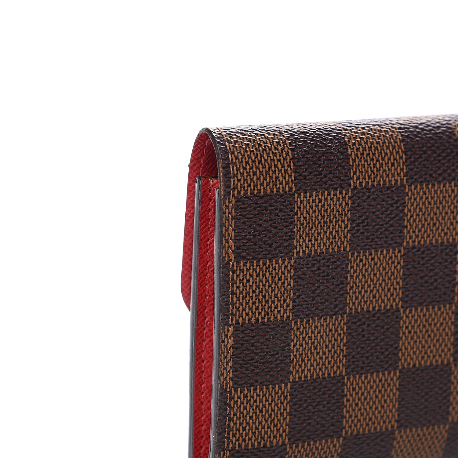 Louis Vuitton Damier Ebene Emilie Wallet Red 8 of 10