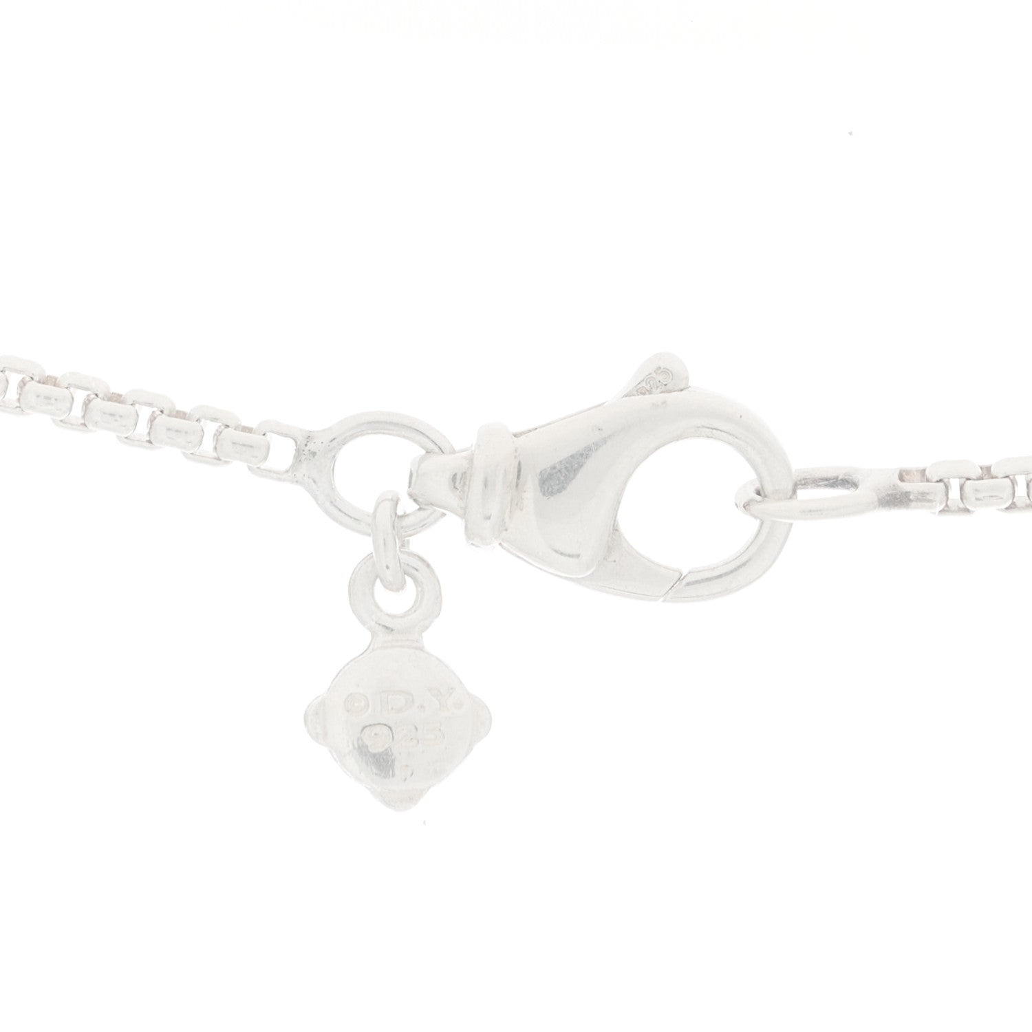 David Yurman Sterling Silver Diamond Crossover Bar Necklace 6 of 6