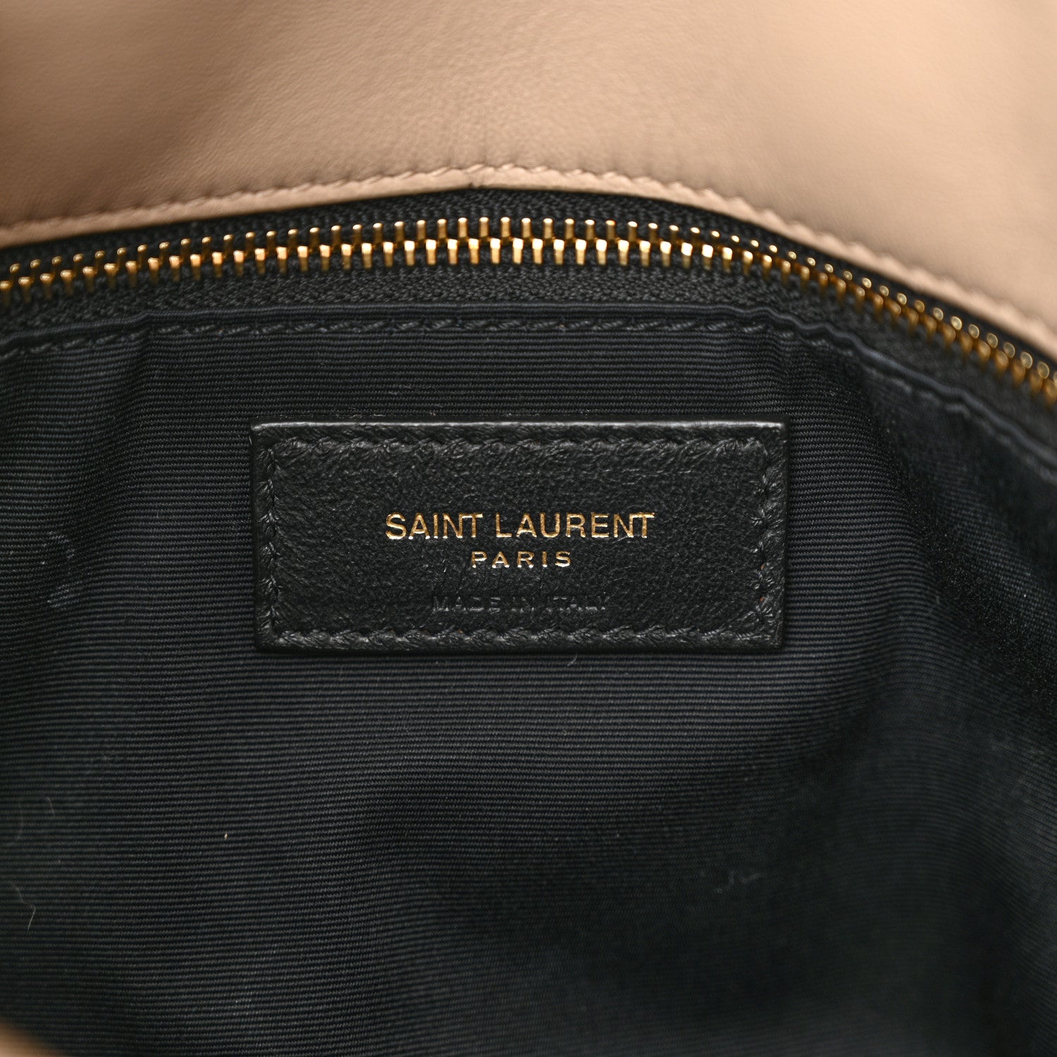 Saint Laurent Lambskin Quilted Small Loulou Puffer Monogram Chain Satchel Dark Beige 7 of 13