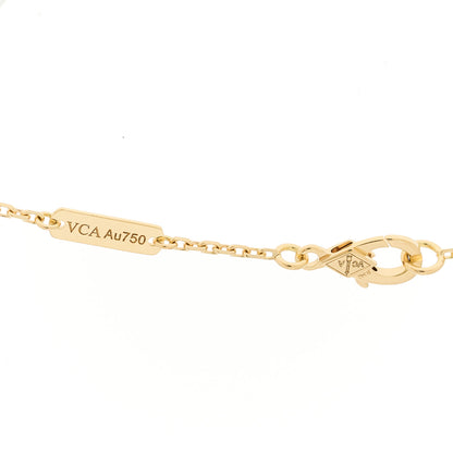 Van Cleef & Arpels 18K Yellow Gold Black Onyx Vintage Alhambra Pendant Necklace 4 of 4