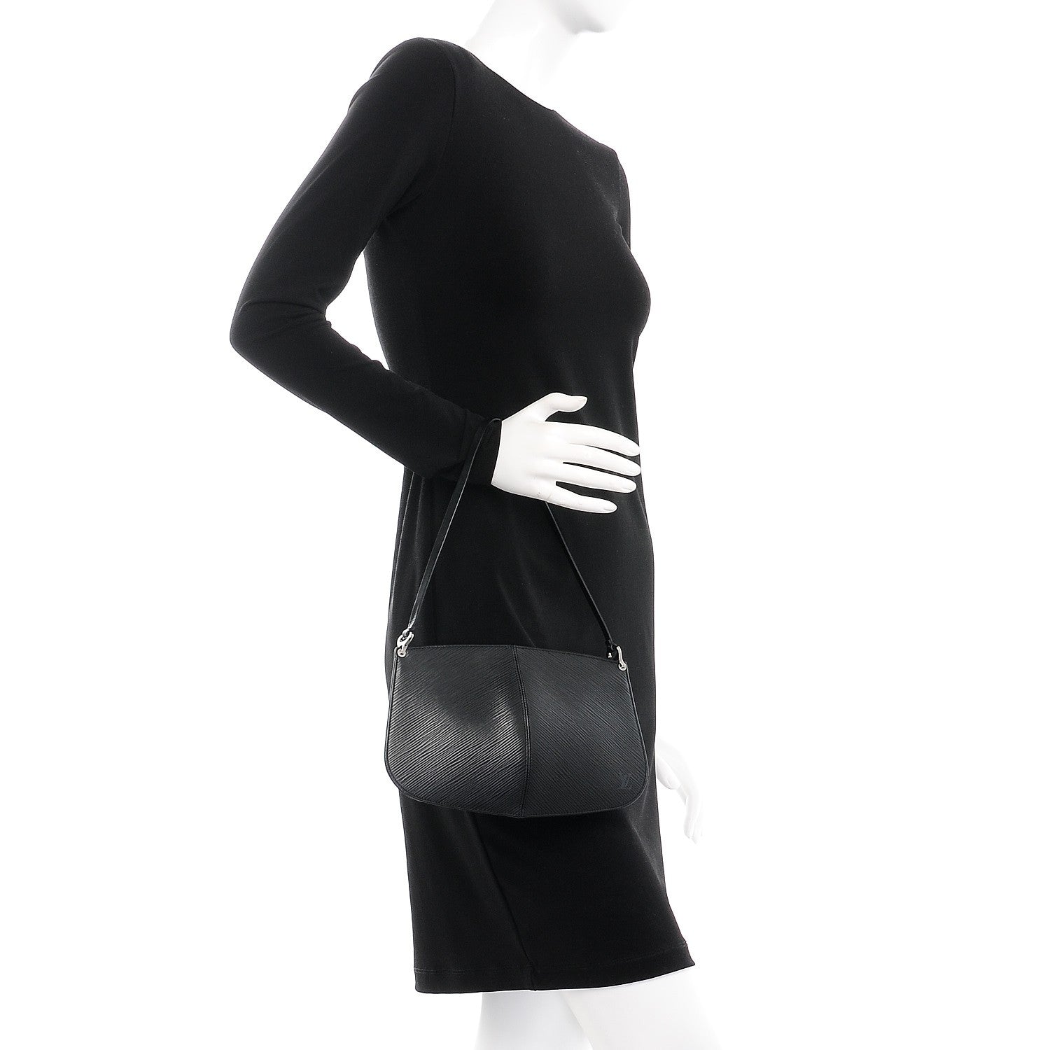 Louis Vuitton Epi Demi Lune Pochette Black 2 of 7