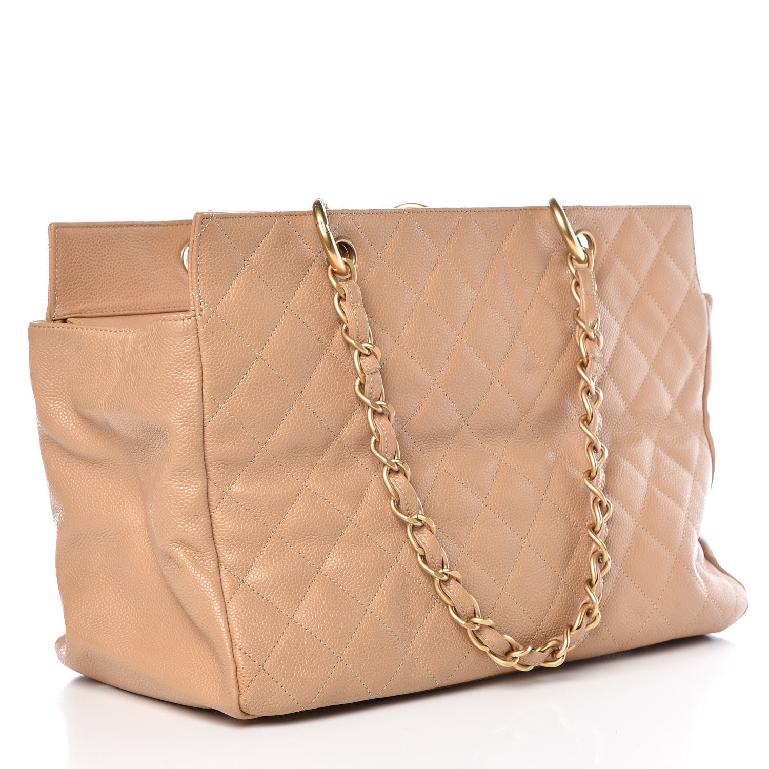 Chanel Caviar Quilted Grand Timeless Tote GTT Beige 3 of 21