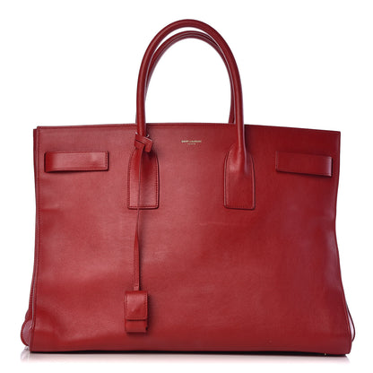 Saint Laurent Calfskin Large Sac de Jour Carryall Rouge Orient 1 of 12