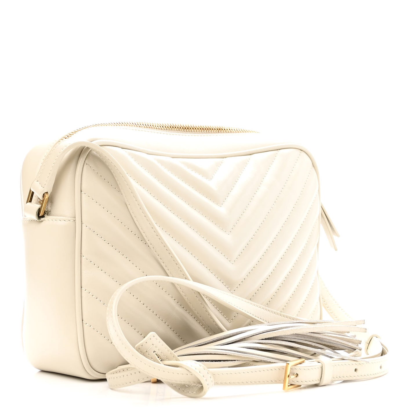 Calfskin Matelasse Monogram Lou Camera Bag Crema Soft