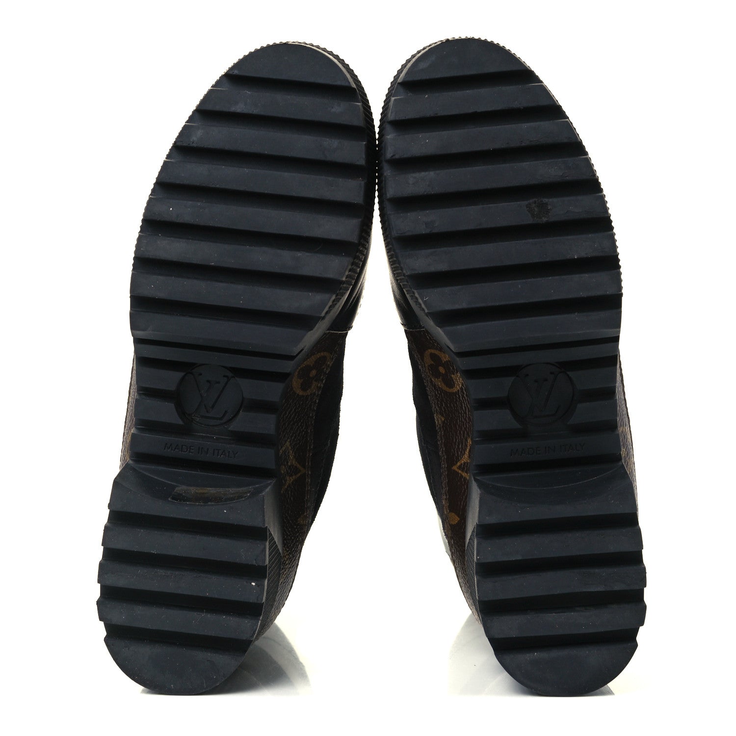 Louis Vuitton Suede Calfskin Monogram Laureate Platform Desert Boots 37 Black 6 of 10