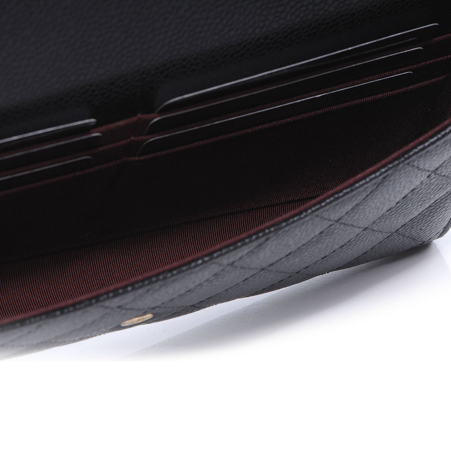 Caviar Quilted Travel Wallet Black