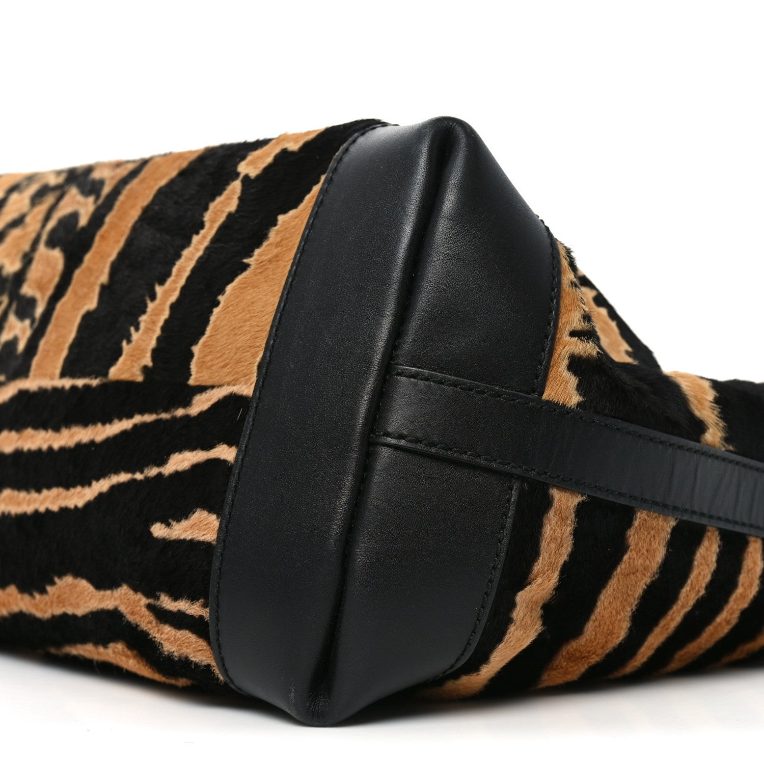 Gucci Calf Hair Zebra Print Medium Craft Tote Black 10 of 11