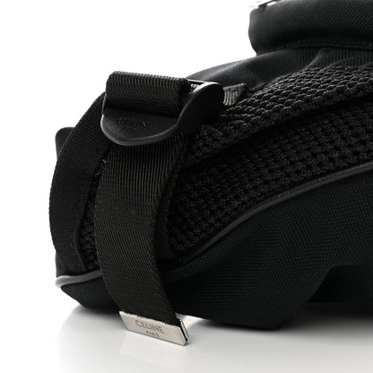 Celine Cotton Gabardine Logo Print Trekking Belt Bag Black 8 of 9