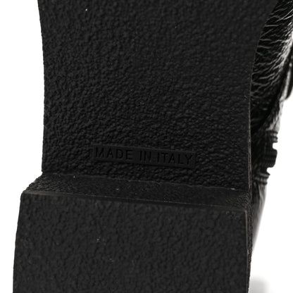 Chanel Patent Lace Up Boots 38 Black 7 of 7