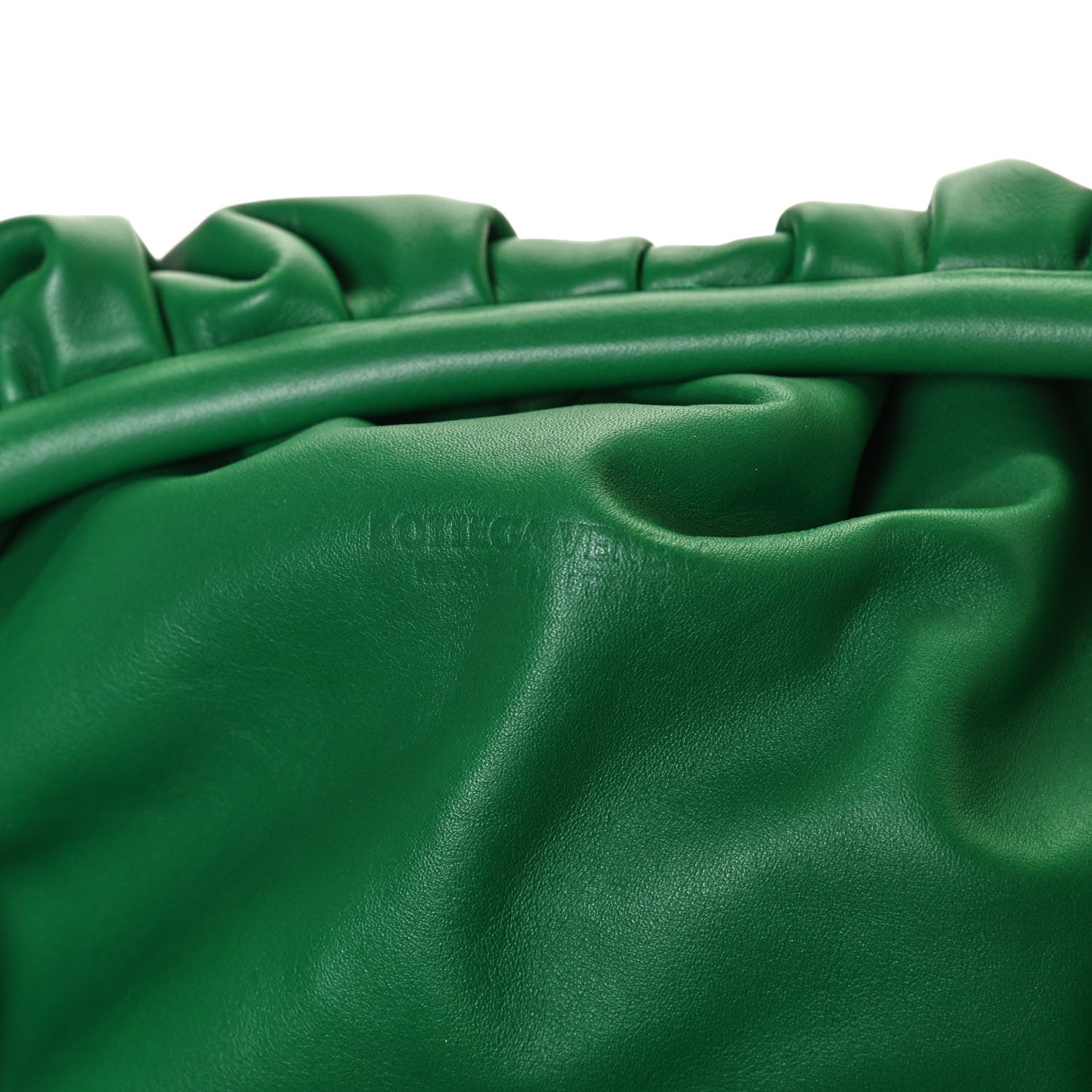 Bottega Veneta Smooth Butter Calf The Pouch Oversized Clutch Racing Green 9 of 12