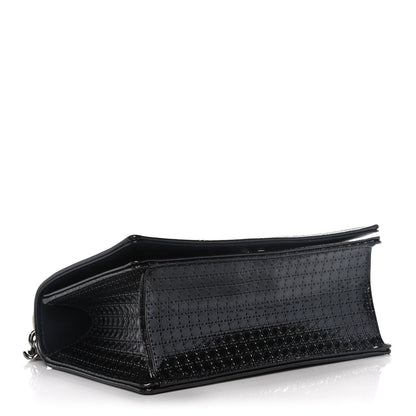 Christian Dior Metallic Patent Micro-Cannage Small Diorama Flap Bag Onyx Black 4 of 11