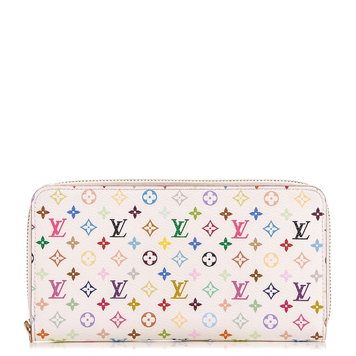 Louis Vuitton Monogram Multicolor Zippy Wallet White Litchi 1 of 6