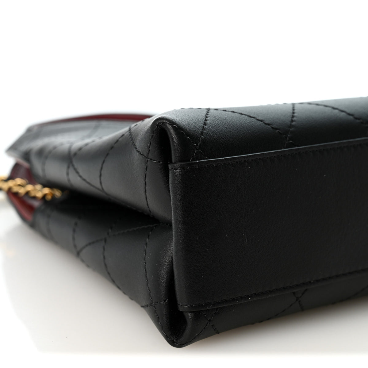 Calfskin Chic Lady Small Shopping Tote Black