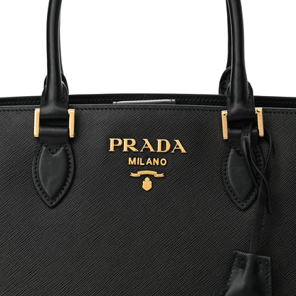 Prada Saffiano Soft Calfskin Tote Black 7 of 9