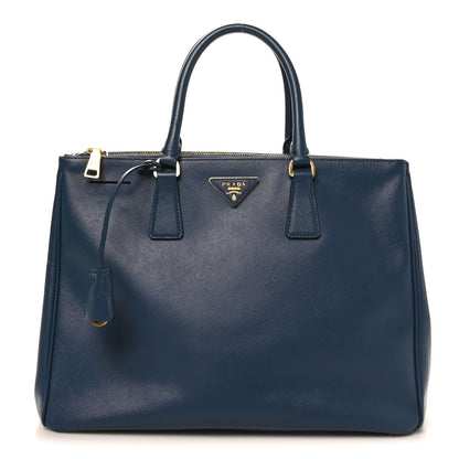 Prada Saffiano Large Galleria Double Zip Tote Bluette 1 of 9