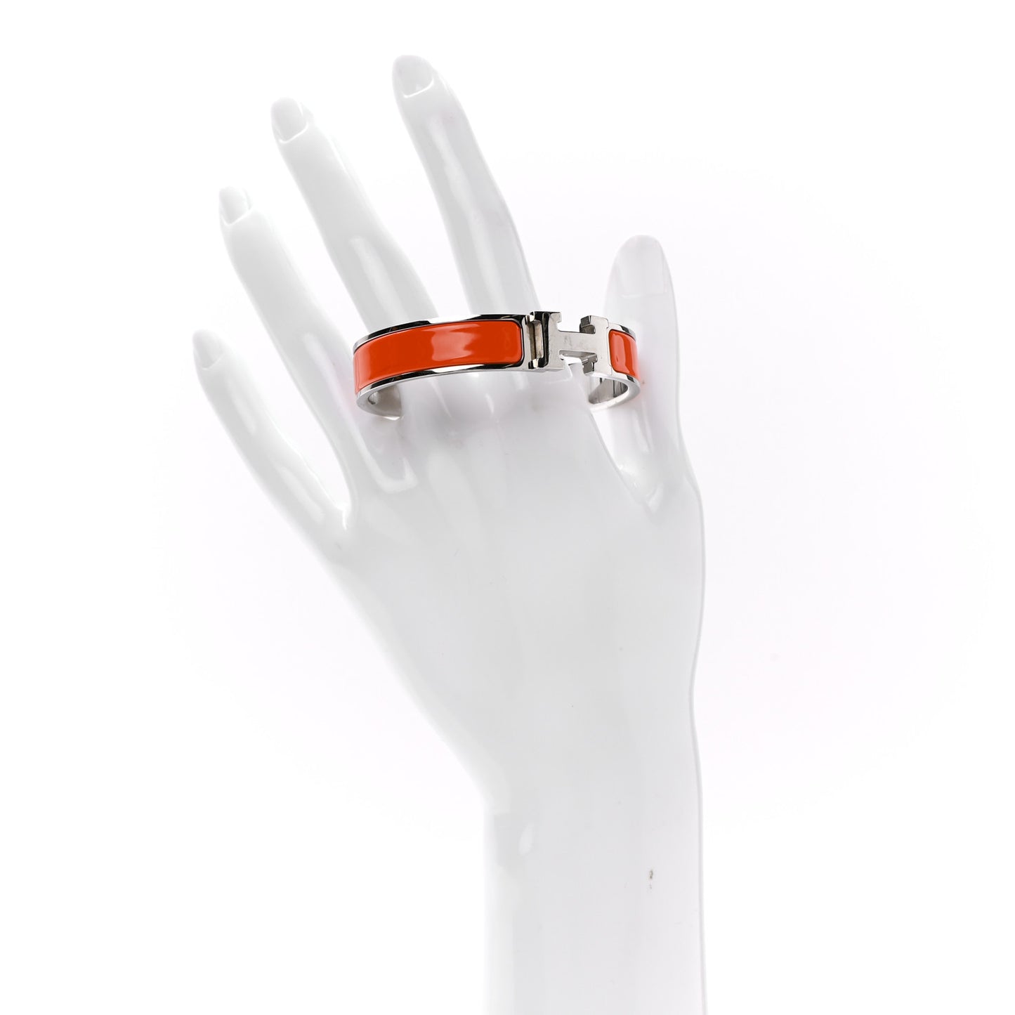 Enamel Narrow Clic Clac H Bracelet PM Orange