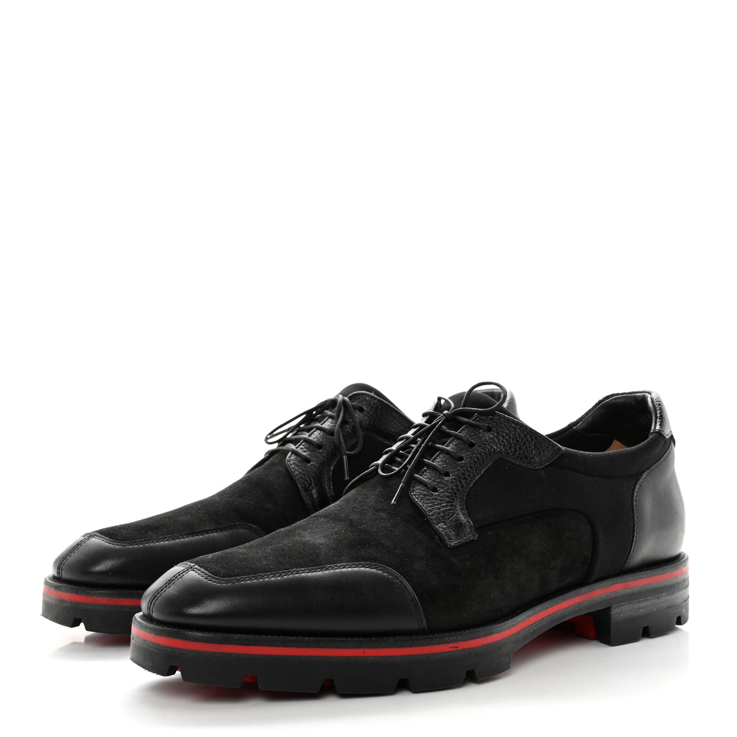 Calfskin Suede Mens Simon Derby Oxfords 43 Black