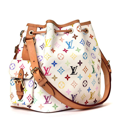 Louis Vuitton Monogram Multicolor Petit Noe White 2 of 8