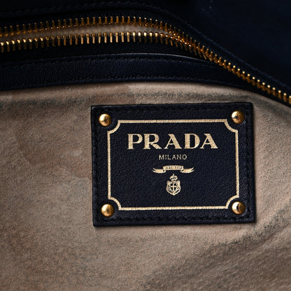 Prada Soft Calf Shopping Tote Bluette 5 of 10
