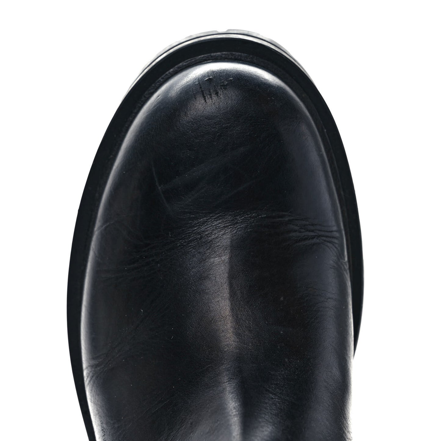 Calfskin Combat Boots 39.5 Black