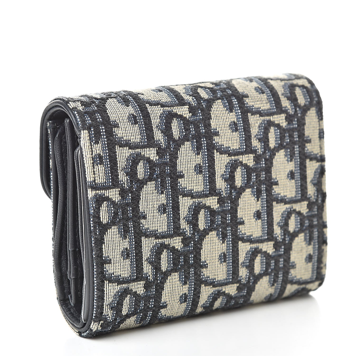 Christian Dior Oblique Saddle Card Holder Blue 3 of 8