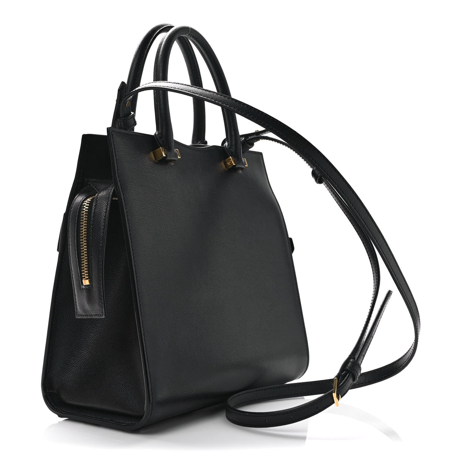 Saint Laurent Grain De Poudre Small Uptown Tote Black 3 of 8