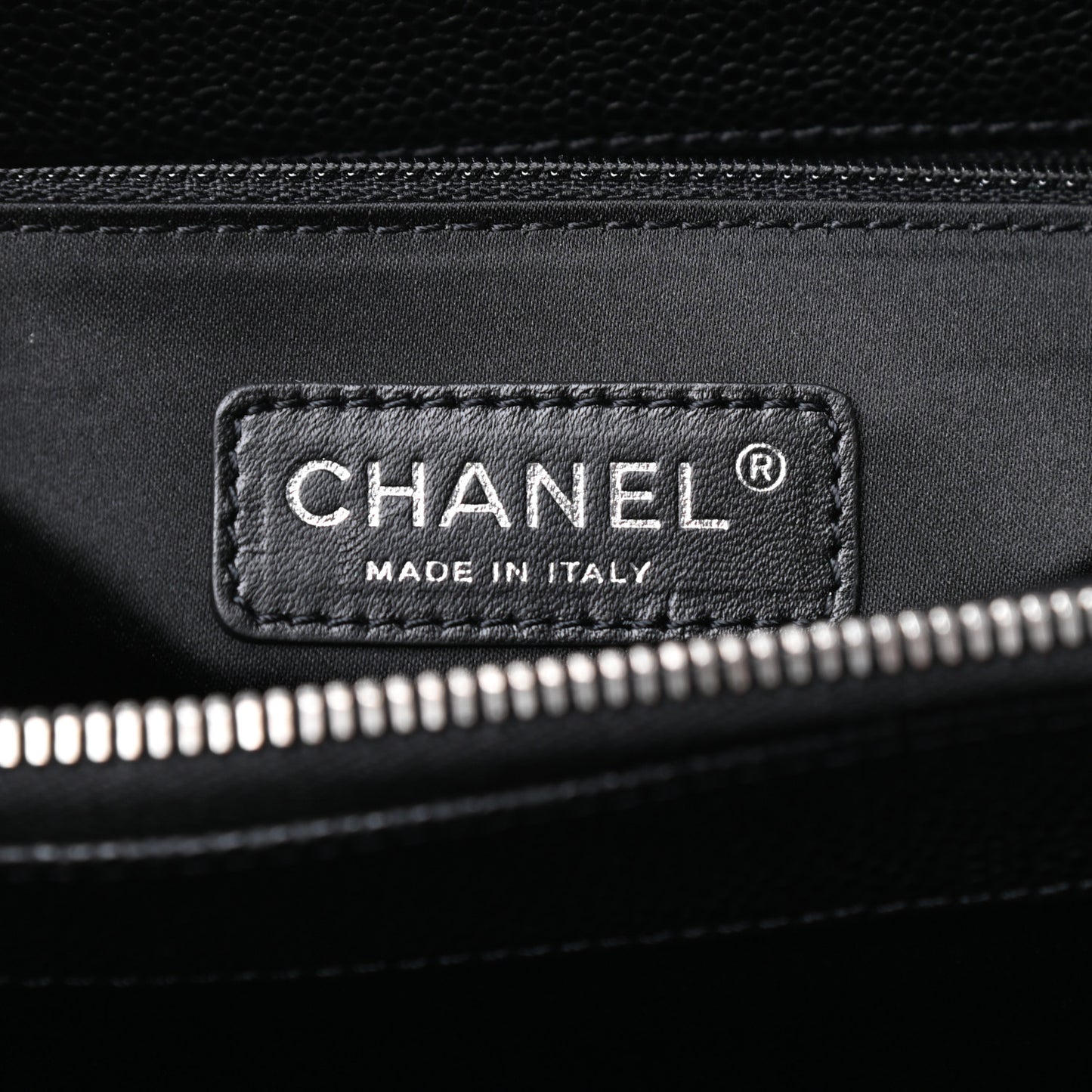 Caviar Quilted Grand Shopping Tote GST Black
