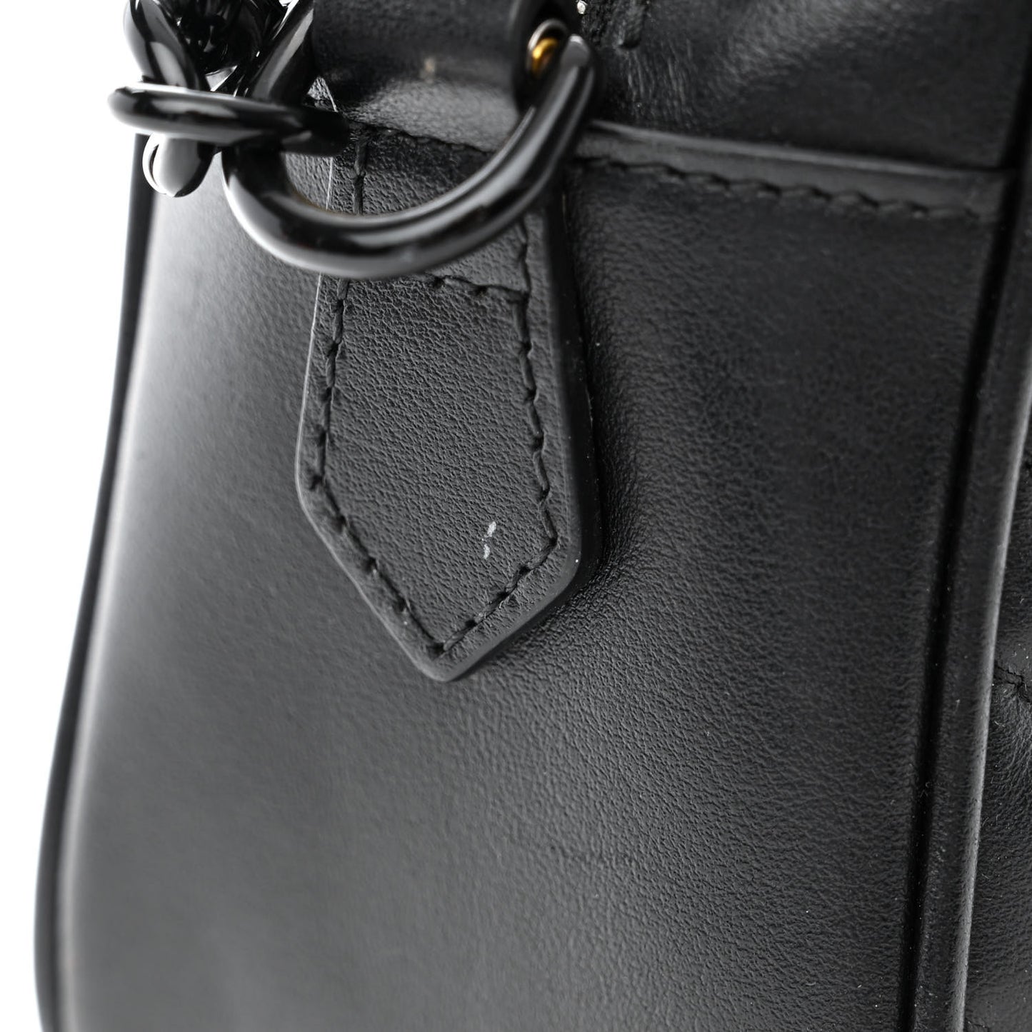 Calfskin Matelasse Monochrome Small GG Marmont Chain Shoulder Bag Black