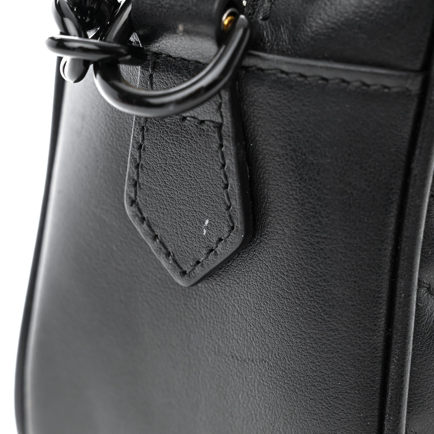 Gucci Calfskin Matelasse Monochrome Small GG Marmont Chain Shoulder Bag Black 11 of 12
