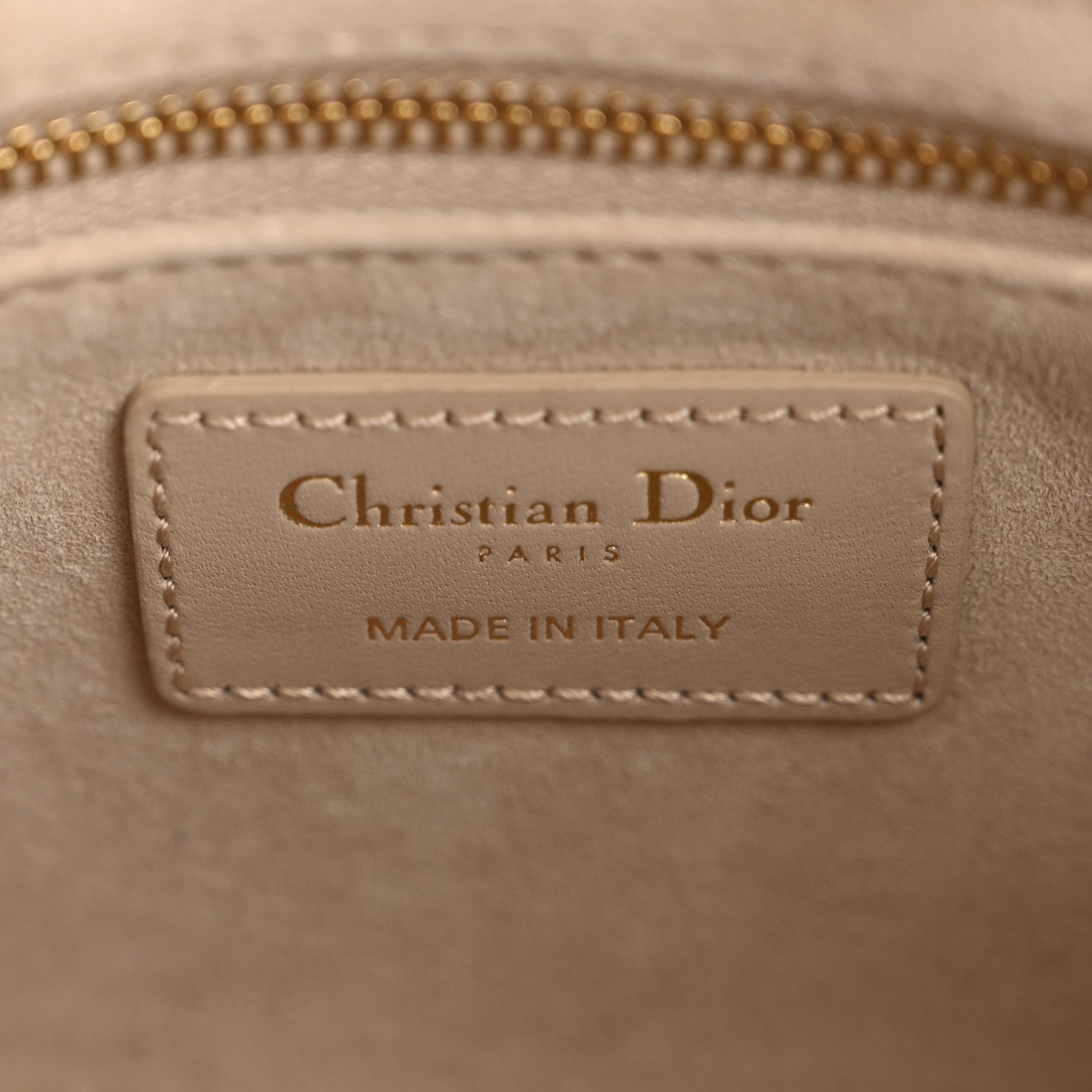 Christian Dior Lambskin Cannage Mini Lady Dior Sand 6 of 14