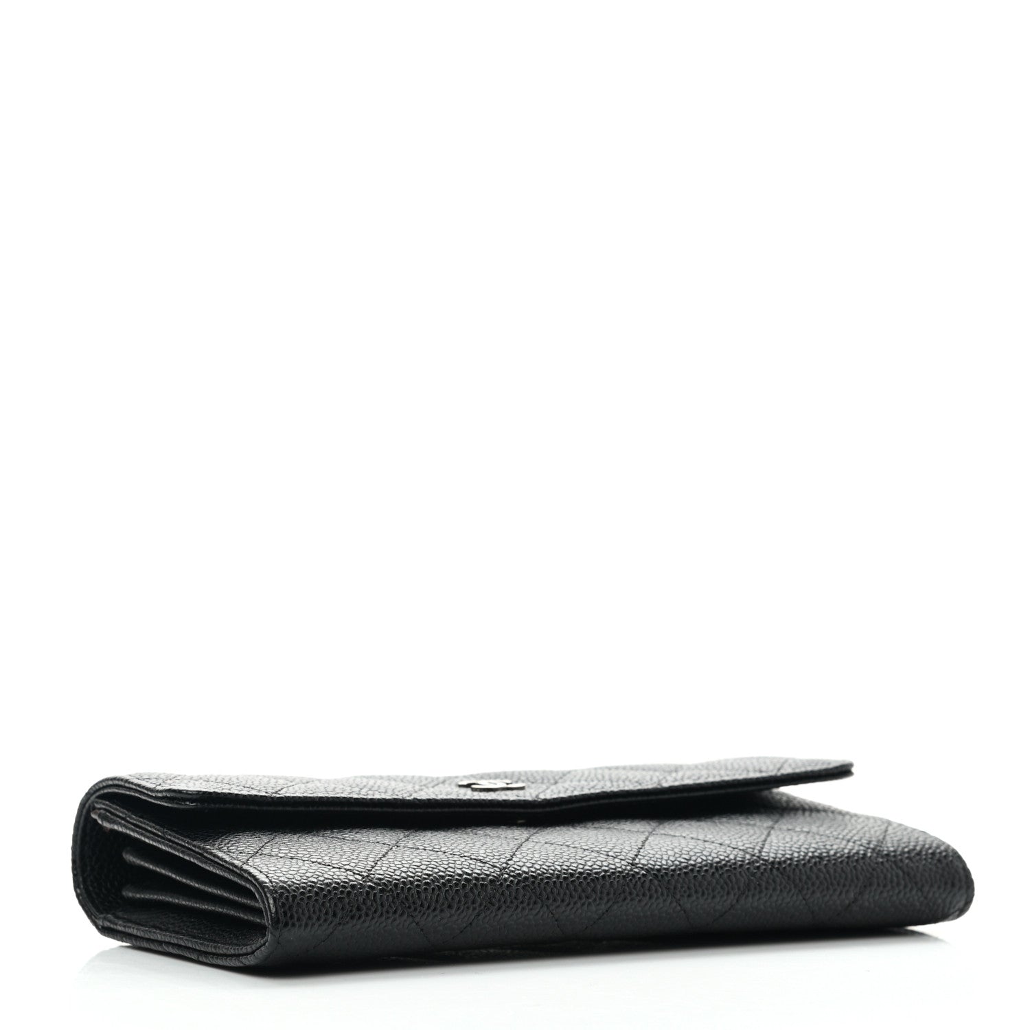 Chanel Caviar Quilted Large Gusset Flap Wallet Black 4 of 8