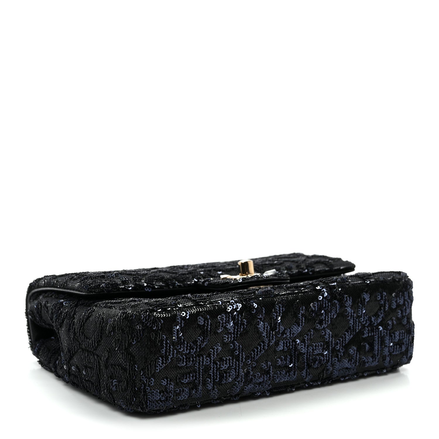 Chanel Sequin Quilted Small Single Flap Black 4 of 11
