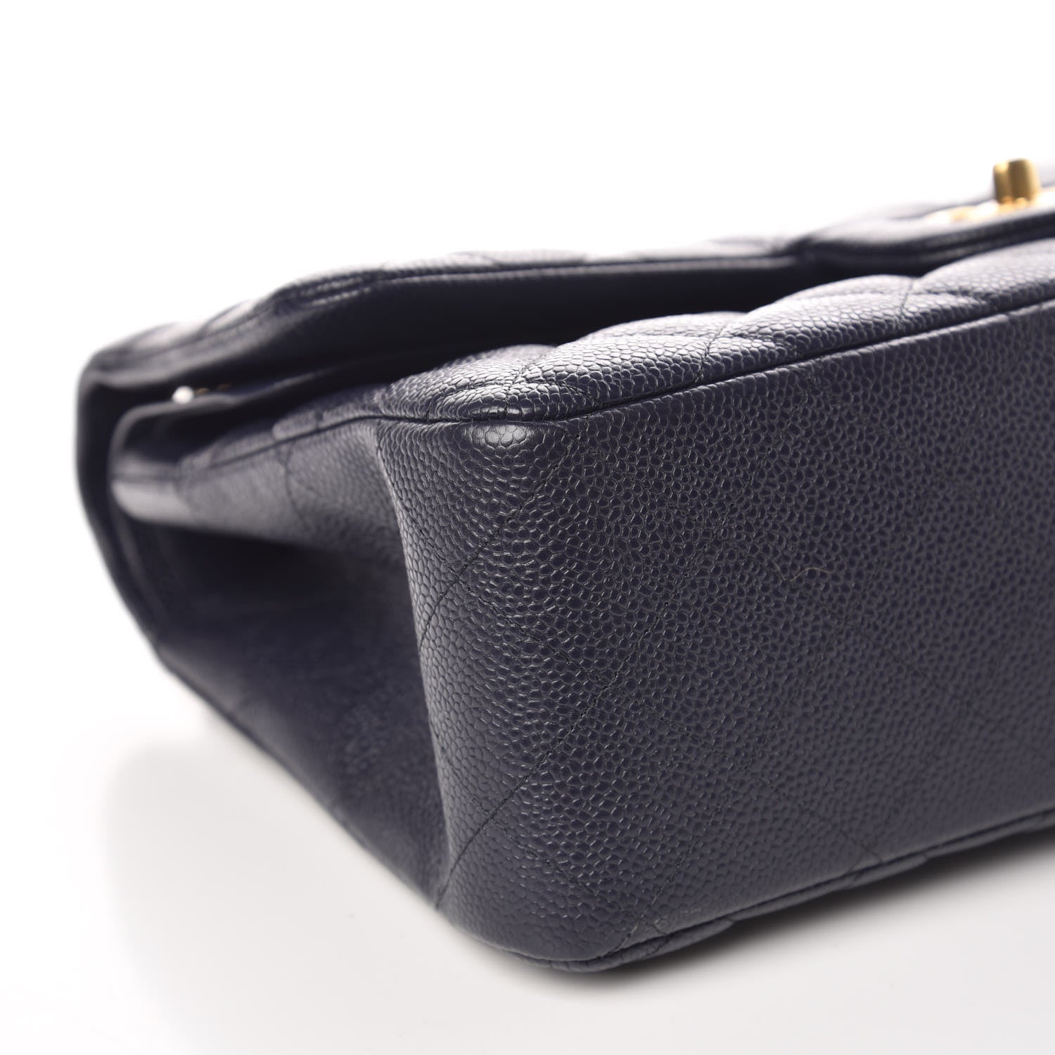 Chanel Caviar Quilted Jumbo Double Flap Navy 8 of 9