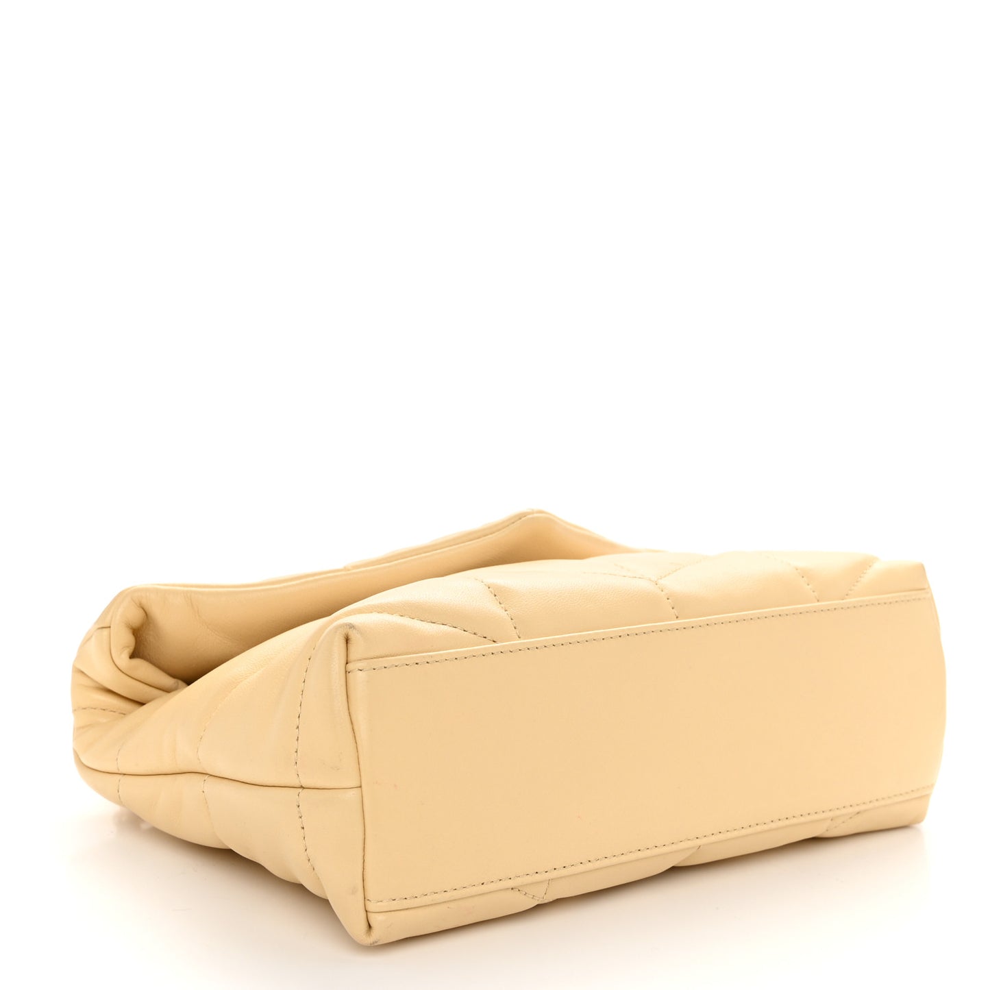 Lambskin Quilted Toy Loulou Puffer Monogram Chain Satchel Jaune Pale