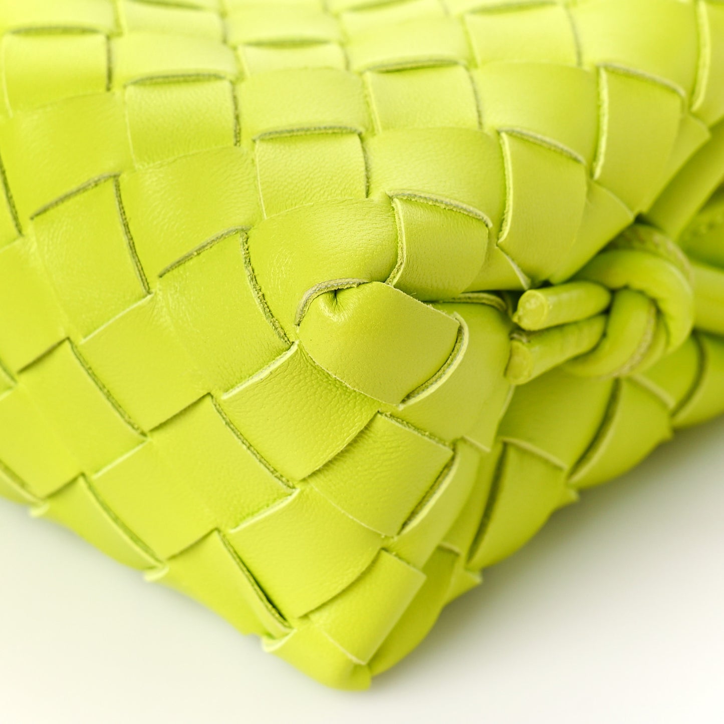 Nappa Intrecciato Mini Loop Camera Bag Acid Kiwi