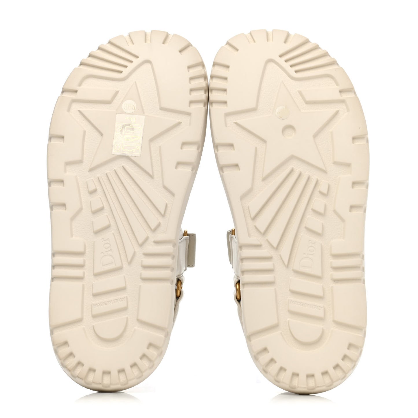 Lambskin Dioract 10mm Sandals 36.5 Off White