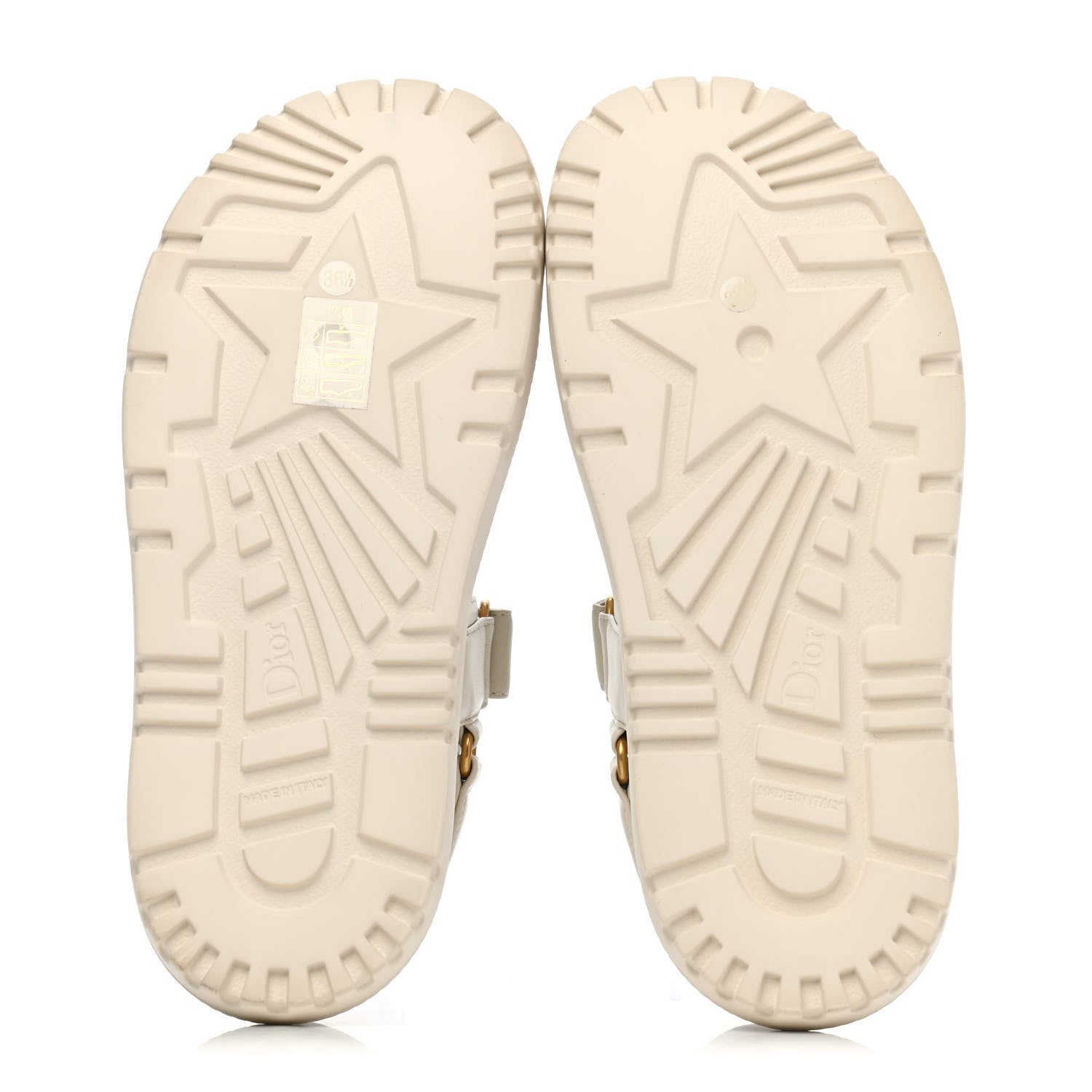 Christian Dior Lambskin Dioract 10mm Sandals 36.5 Off White 4 of 4