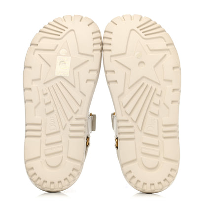 Christian Dior Lambskin Dioract 10mm Sandals 36.5 Off White 4 of 4