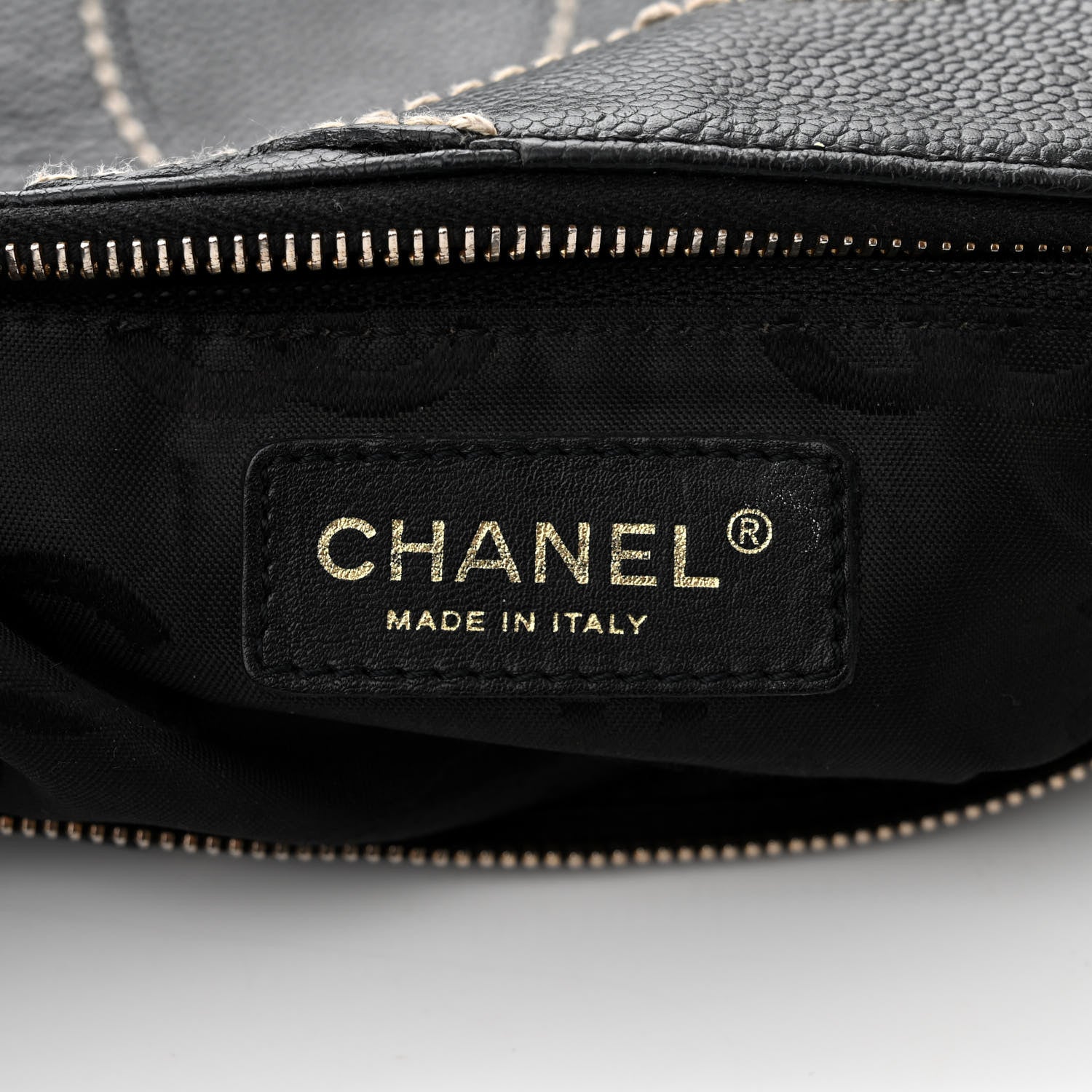 Chanel Caviar CC Stitched Medium Hobo Black 6 of 12