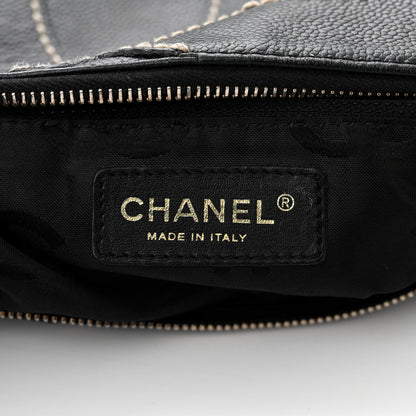 Chanel Caviar CC Stitched Medium Hobo Black 6 of 12