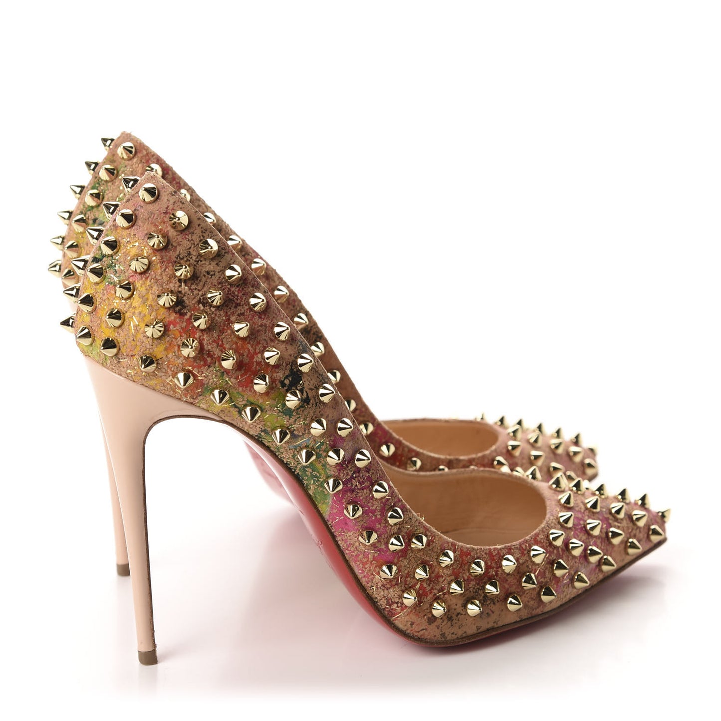 Cork Patent Bloom Print Follies Spikes 100 Pumps 39.5 Version Multicolor