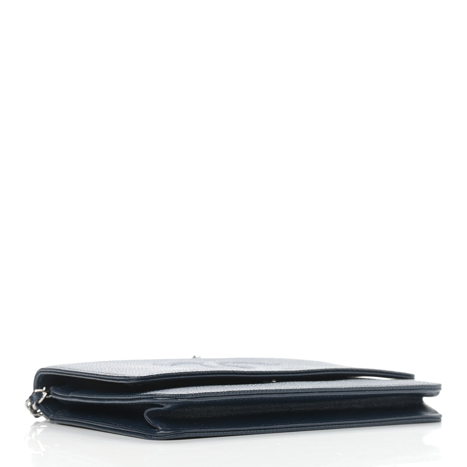 Chanel Caviar Timeless CC Wallet On Chain WOC Dark Blue 3 of 12