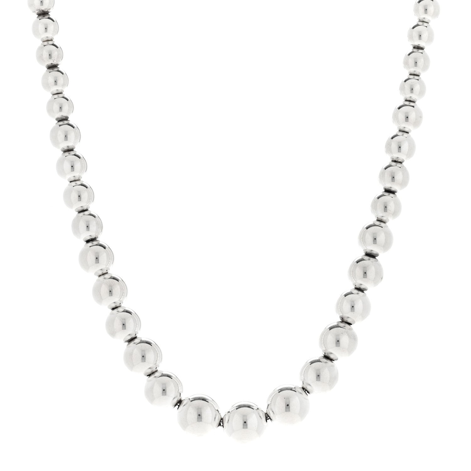 Tiffany Sterling Silver HardWear Graduated Ball Necklace 1 of 4