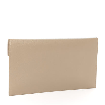 Saint Laurent Grain De Poudre Uptown Pouch Dark Latte 3 of 7