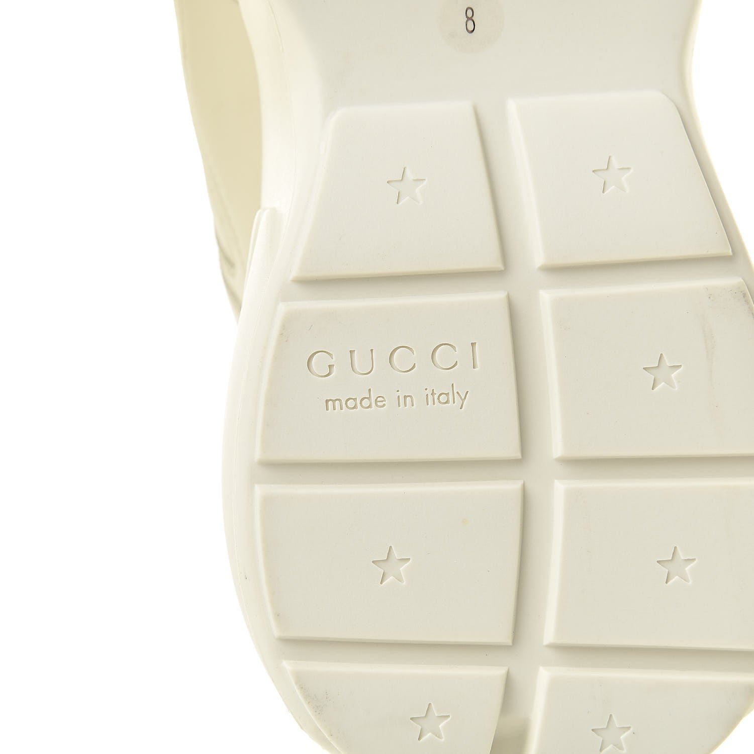 Gucci Calfskin Logo Mens Rhyton Sneakers 8 Ivory 6 of 8