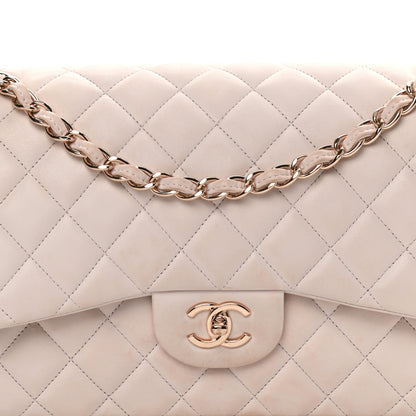 Chanel Lambskin Quilted Jumbo Double Flap Light Pink 7 of 19