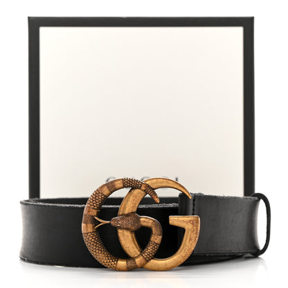Gucci Faded Calfskin Snake Double G 40mm Belt 100/40 Black 11 of 11