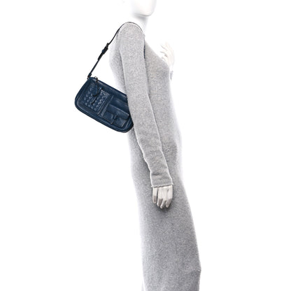 Bottega Veneta Nappa Intrecciato Multipocket Shoulder Bag Blue 2 of 10